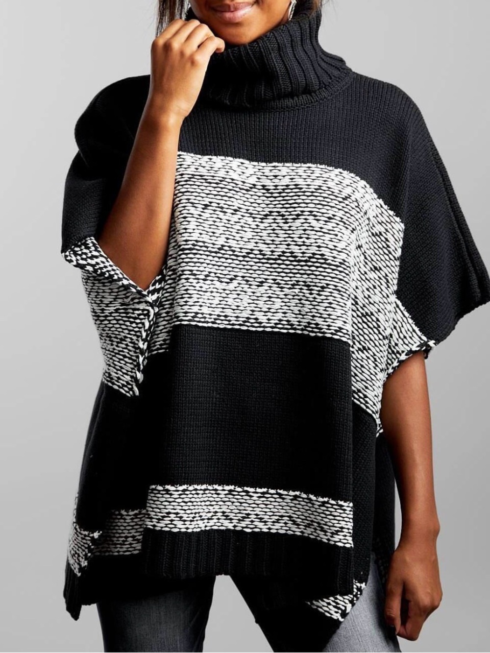 White Crow Lorena Pulled Stitch Poncho Sweater - Women's Size XS NWT